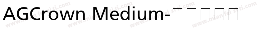 AGCrown Medium字体转换